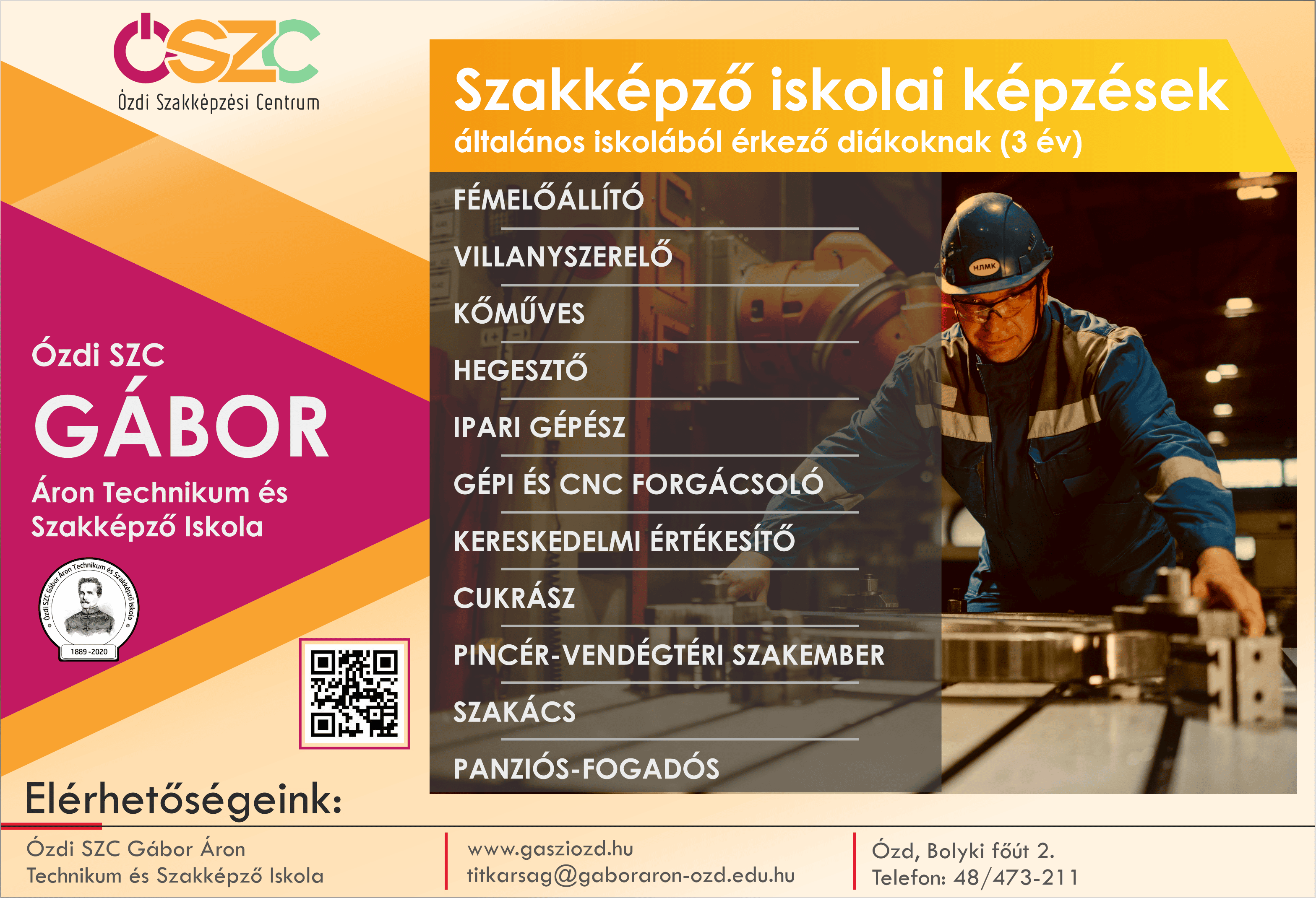 Tanulj tovább a Gábor Áronban!